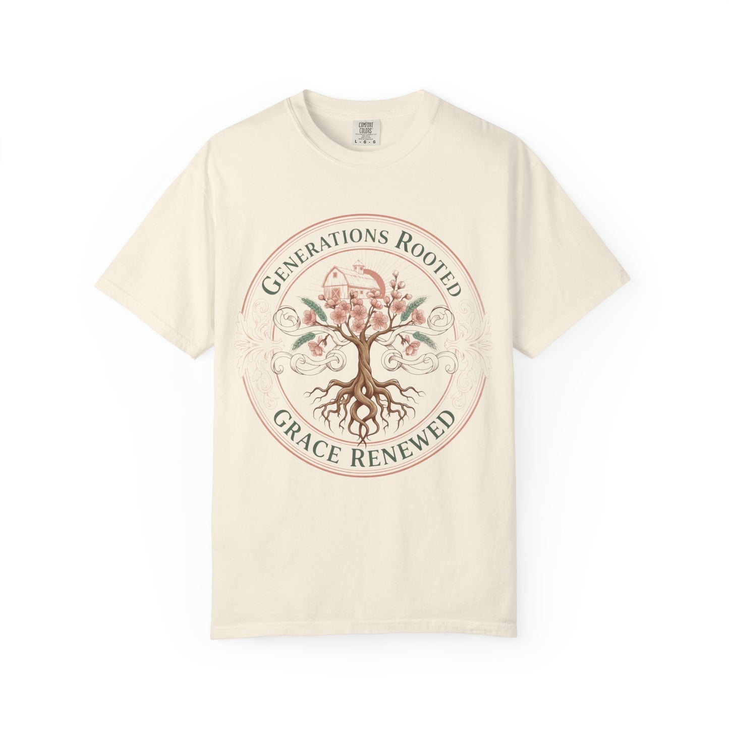 Roots & Renewal Tree T-Shirt — "Generations Rooted, Grace Renewed"