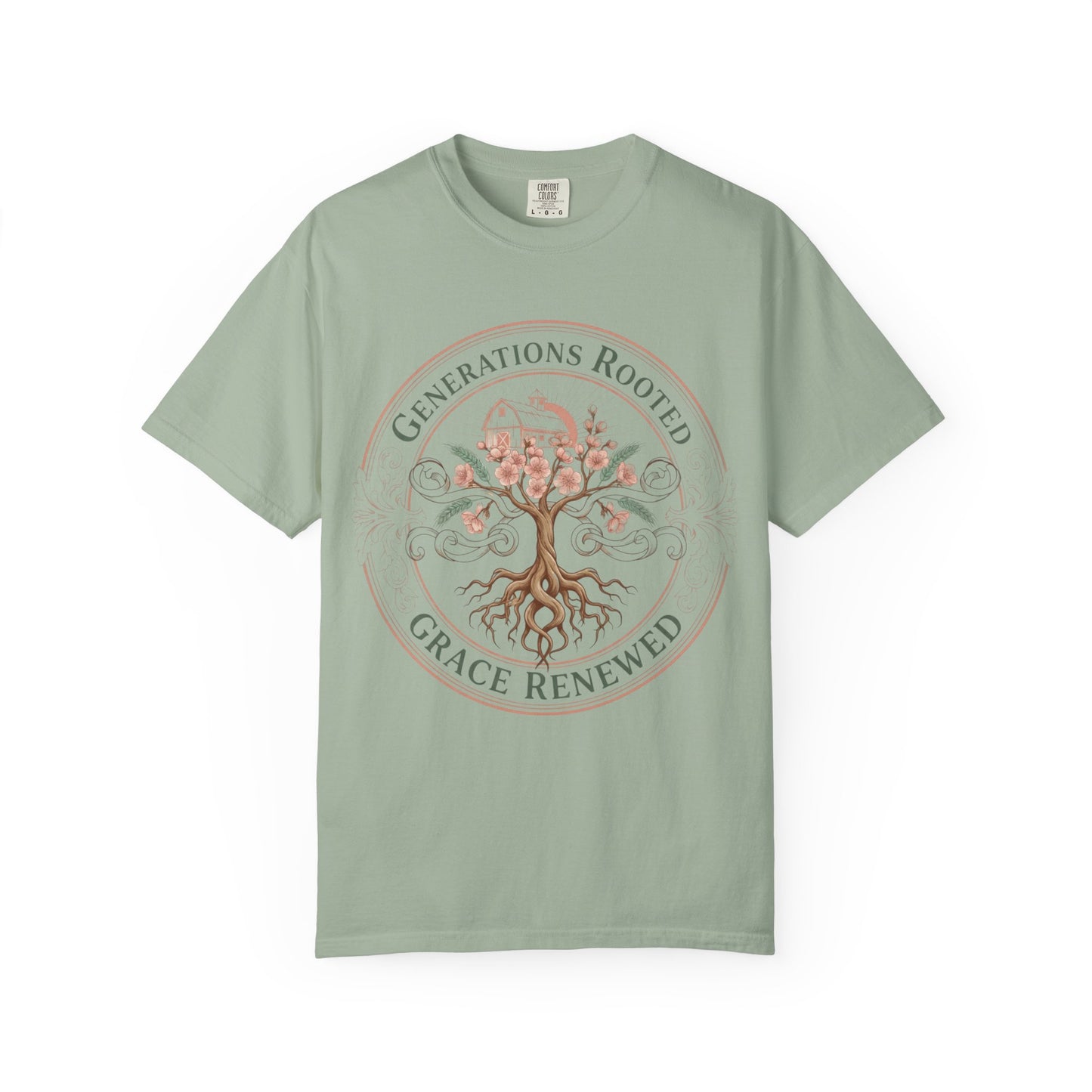 Roots & Renewal Tree T-Shirt — "Generations Rooted, Grace Renewed"