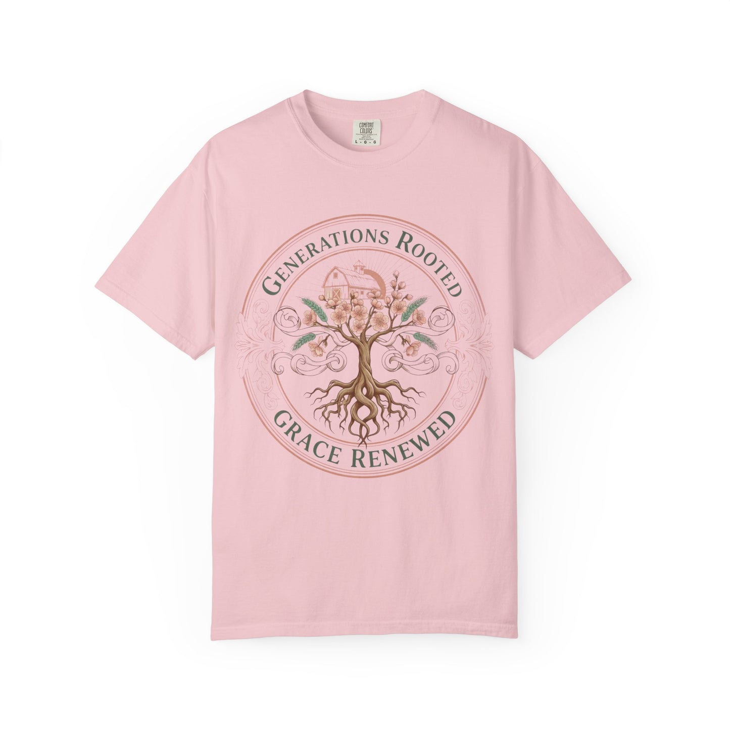Roots & Renewal Tree T-Shirt — "Generations Rooted, Grace Renewed"